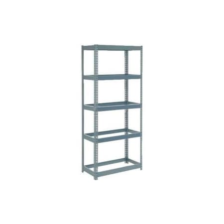 Extra Heavy Duty Shelving 36W X 24D X 84H With 5 Shelves, No Deck, Gray